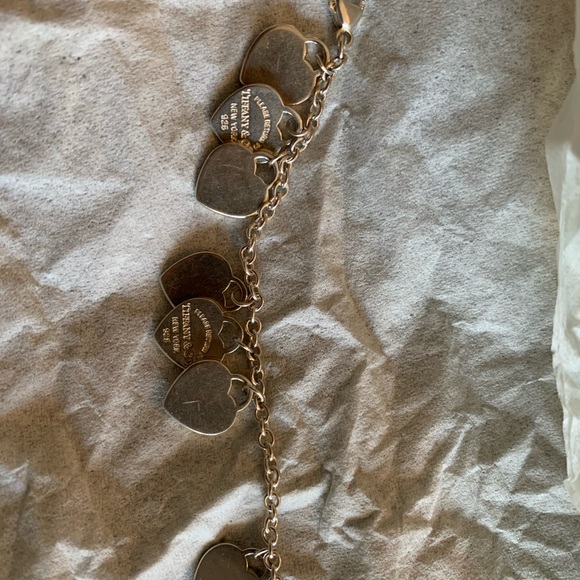 Item # C10 - TIFFANY & CO RARE MINI MULTI HEART BRACELET - Picture 8 of 9